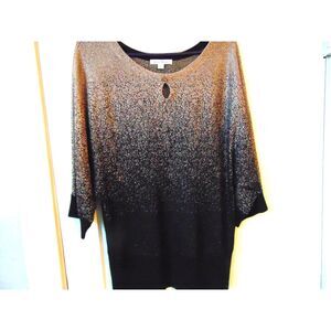 Rose Gold and Black Umbree 3/4 sleeve sweater by Studio Works Size Large no flaw